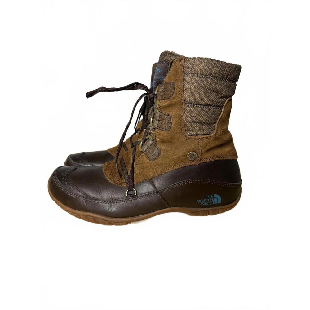 The North Face Nuptse Purna Shorty Boots Sz 8.5 Desert Palm Brown Snow Bootie
